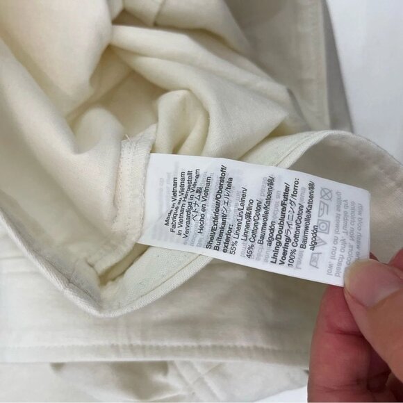 J. Crew Button linen midi skirt in White Plus Size 24 - Picture 6 of 8